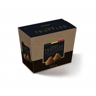 Фото упаковки конфет Belgian Truffles трюфели со вкусом шампанского (marc de champagne flavour) 150г