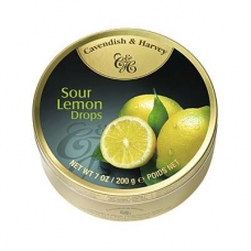 Леденцы Cavendish & Harvey со вкусом кислого лимона (sour lemon drops) 200г