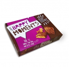Нора Печенье с карамель.кремом в мол.и темн.шок."Happy Moments Caramel" 150г