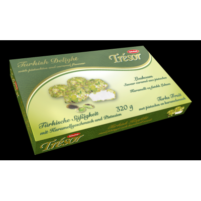 Себахат Рахат-лукумсо вкусом карамели и фисташками (Tresor)  320г