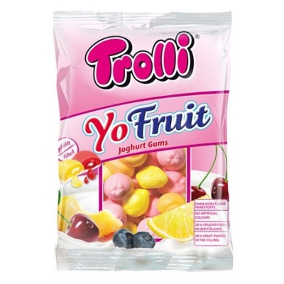 Фото упаковки мармелада Trolli йогурт-фрукты YoFruit 150г