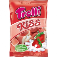 Trolli мармелад Клубника со сливками жевательный фасованный Kiss 150г