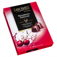 Шоколадные конфеты Ла Рошель с начинкой бренди и вишня (Weinbrand-Kirschen), 150г