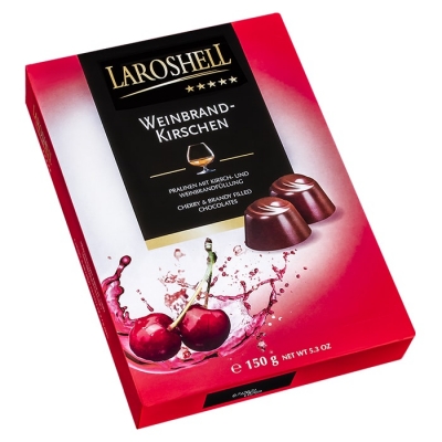 Фото упаковки шоколадных конфет Ла Рошель бренди и вишня 150г 2020г